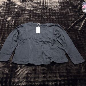 Elegant Black Long Sleeve Top